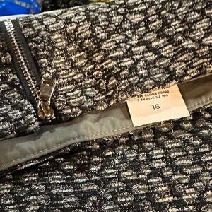 LOFT Black and White Textured Skirt